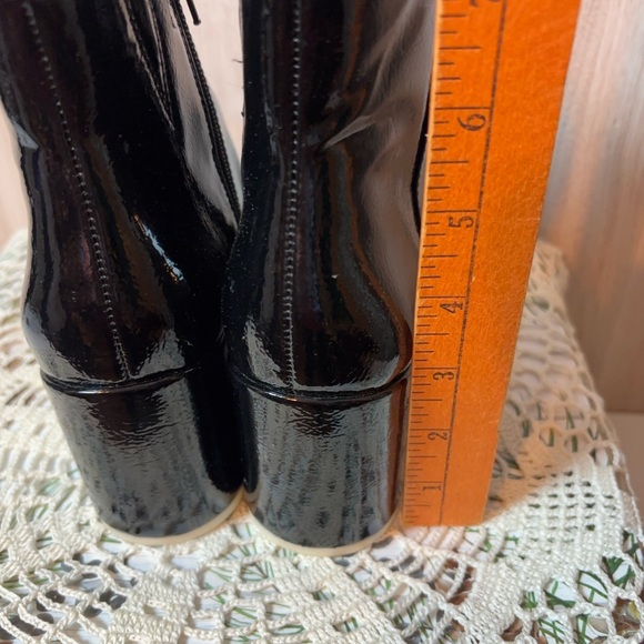 MIX No. 6 Chic Shiny Black Ankle Boots - Picture 7 of 10